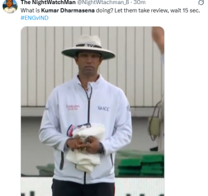 Umpire's Signal Fuels DRS Debate in India-England Test; Dharmasena's Gesture Goes Viral