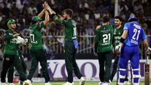 Pakistan Fine-Tunes Asia Cup Strategy with Convincing Win Over Afghanistan
OR
Pakistan Dominates Afghanistan in Tri-Series Opener, Asia Cup Prep on Track
OR
Agha's Fifty, Rauf's Four-fer Propel Pakistan to Victory Over Afghanistan Ahead of Asia Cup