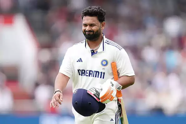 Rishabh Pant injured after attempting a scoop shot.