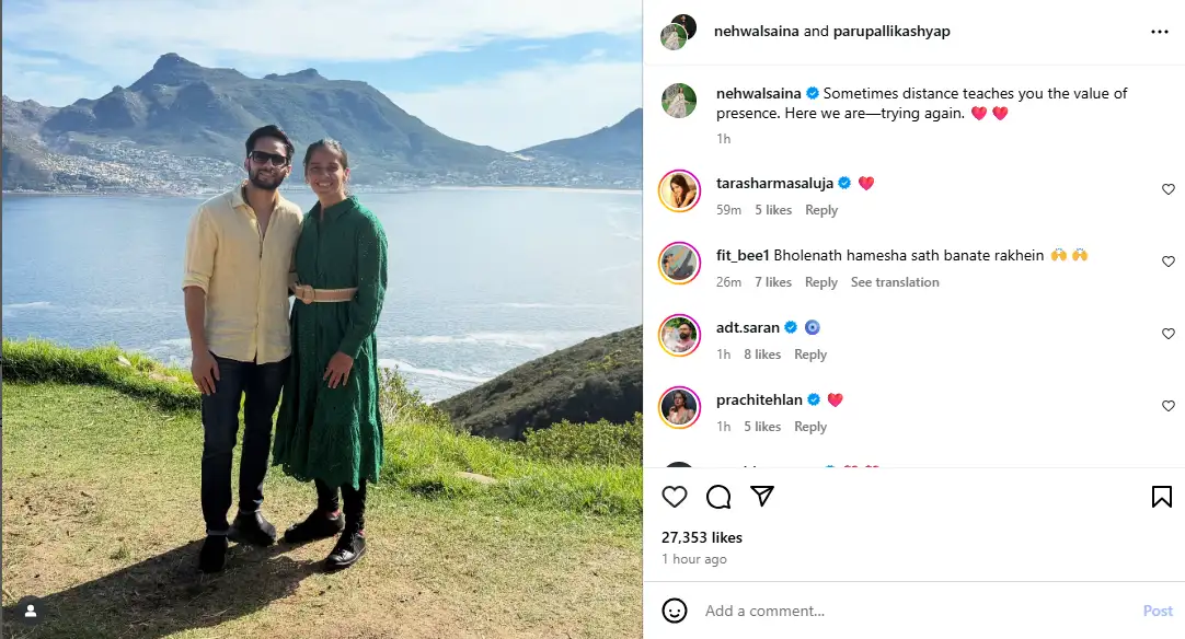 Saina Nehwal's Latest Post Sparks Reconciliation Buzz with Parupalli Kashyap